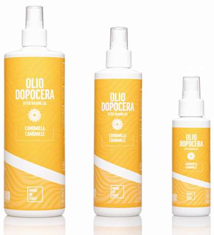 Prodotti pre e post depilazione - OLII DOPOCERA  GIALLO - CAMOMILLA 500 ml / 250 ml / 100ml (O500G / O250G / O100G)